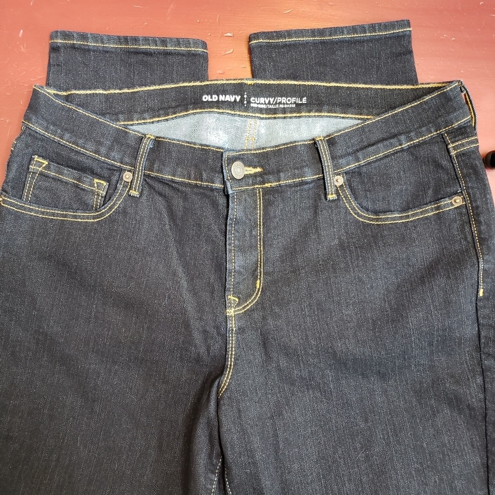 Old Navy Curvy Profile 14 Short Jeans Straight Leg
